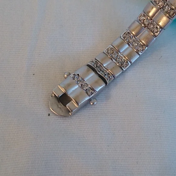 Sterling Silver Double Channel Set CZ Tennis 7.0 Bracelet with Safety